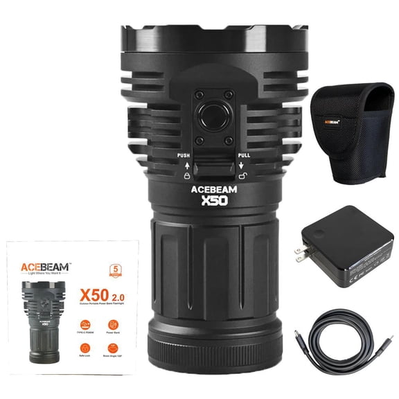 Acebeam X50 2.0 Powerbank PD60W Multipurpose LED Searchilight -45,000 Lumens - up to 871 meters throw 6500K Cool White LED