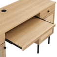 thumbnail image 6 of Computer Work Desk, Brown Oak, Wood, Home Office Business, Modern Contemporary HB34514, 6 of 9