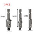 thumbnail image 1 of Lefu 3pcs 1/4 3/8 1/2 Adaptateur de Douille Hexagonal Tige de Forage Outils Électriques, 1 of 10