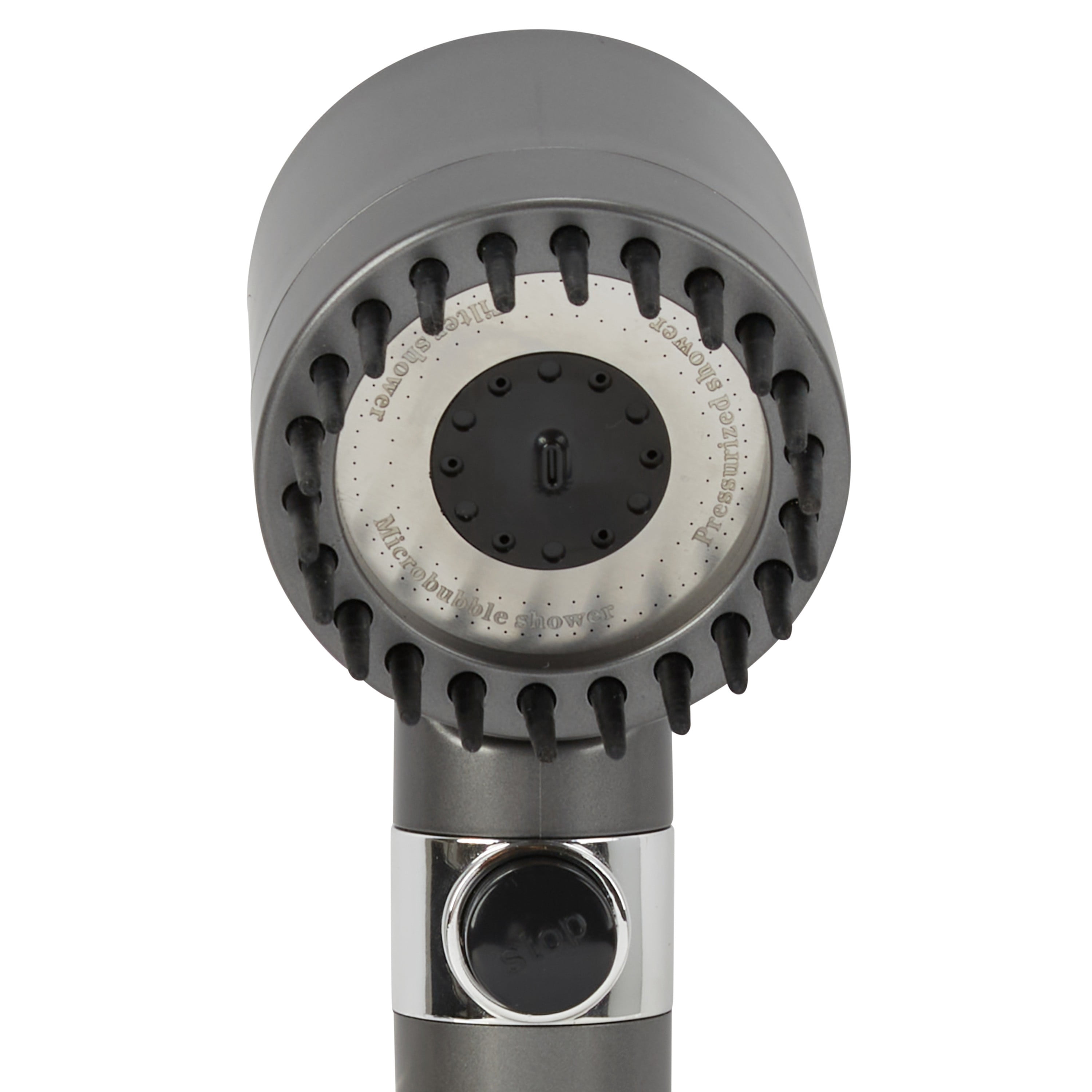 Bath Bliss 4 Function Monsoon Filtering Shower Head in Grey