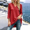 thumbnail image 1 of Neewe Womens Tunic Tops 3/4 Sleeve Loose Fit Tunics Dressy Casual Split Hem Top for Leggings S-2XL, 1 of 5