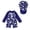 00-Blue46, variant on Byoo Toddler Boy Printed Swimwear Tropical Tree Graphic Rash Guard Hat Kids Swim Set,White