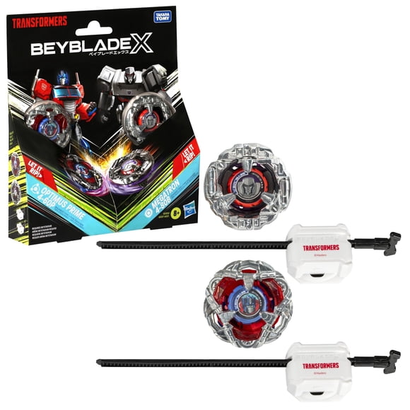 Beyblade X Transformers Colaboración Optimus Prime 4-60P vs. Megatron 4-80B, multipack