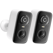 Raycom 2K Wireless Outdoor Security Camera with AI Motion Detection, Color Night Vision, 2-Way Talk, Waterproof, Alexa Compatible (2-Pack, White)