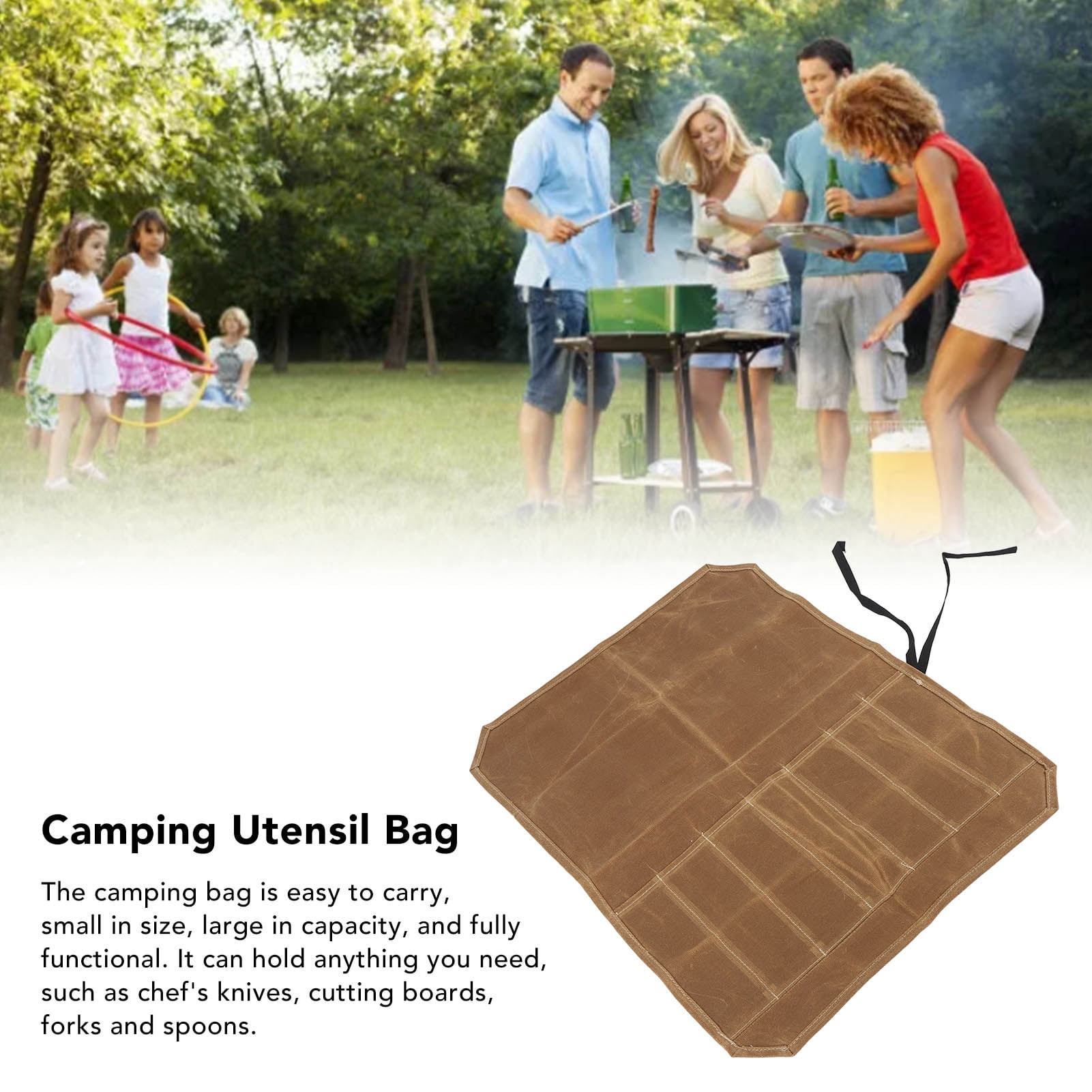 Sac à Outils De Barbecue – Trousse De Rangement Portable Pour Ustensiles De Grill – Camping, Pique-Nique, Voyage - 5