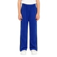 thumbnail image 2 of Hansber Kids Boys Girls Adaptive Sweatpants Tear Away Pants with Zipper Side Full Open Leg Surgery Trousers Royal Blue 8, 2 of 7