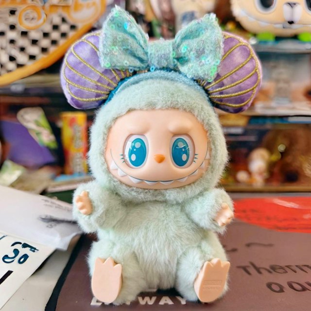 Diadema de peluche Labubu para fiesta, accesorios Kawaii para muñecas, banda para el pelo, juguete Adorable, regalo de decoración Labubu2, novedad de 2024