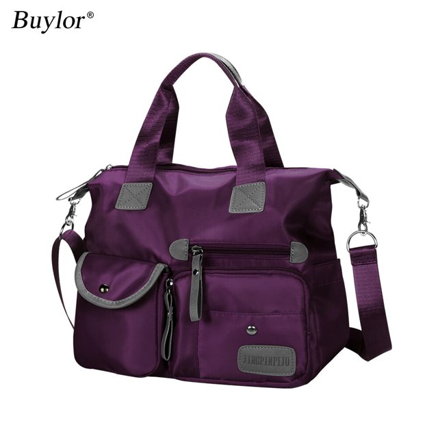 Buylor-Bolso de hombro de nailon para mujer, bandolera impermeable de gran capacidad, multifuncional, de viaje Fivean unisex