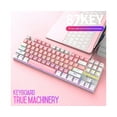 thumbnail image 4 of K80 87 Keys Mechanical Keyboard Blue Switch Ergonomic Non-slip Sensitive Mix Backlit Color Matching USB Desktop Wired Gaming Keyboard for Gamer - P, 4 of 5