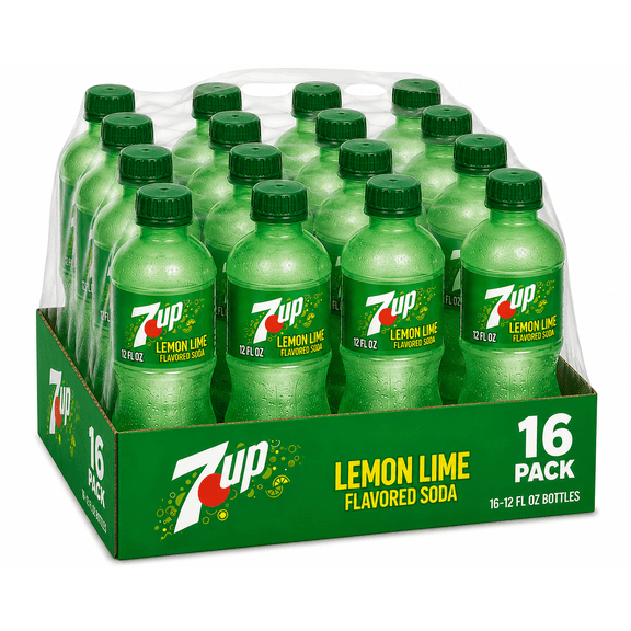 7UP Caffeine Free Lemon Lime Soda Pop, 12 fl oz, 16-Pack Bottles