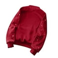 thumbnail image 3 of Chandails d'Hiver Grande Taille pour Femmes Chandails Décontractés Élégants Col Rond Manches Longues Chandail en Molleton Hauts Chandails à Capuchon Amusants Rouge m, 3 of 3