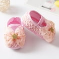 thumbnail image 3 of Baby Girls Bowknot Princess Shoes Headband Set Newborn Net Yarn Slip-On Crib Shoes, 3 of 7