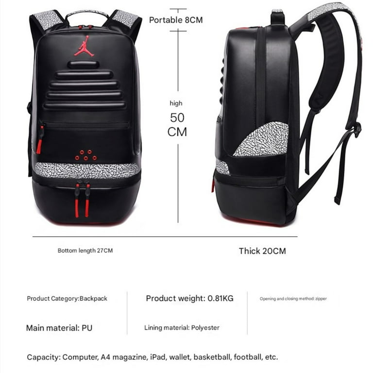 Air Jordan Retro 3 Backpack | Cement Black , for Unisex Adults