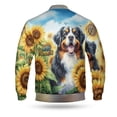 thumbnail image 2 of Bernese Mountain Dog Hello Summer Sunshine Sunflowers Spring Retro Vintage All Over Print 3D Baseball Jacket Berner Lover Gifts Bomber Jacket Softball - 00008, 2 of 6