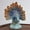 Peacock F, variant on Godderr 4X2X4inch Ceramic Peacock Deer, Crane Statue Ornament Desktop Ceramic Animal Figurine Artware Decoration