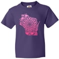 thumbnail image 3 of Inktastic Wisconsin Silhouette Mandala Youth T-Shirt, 3 of 5