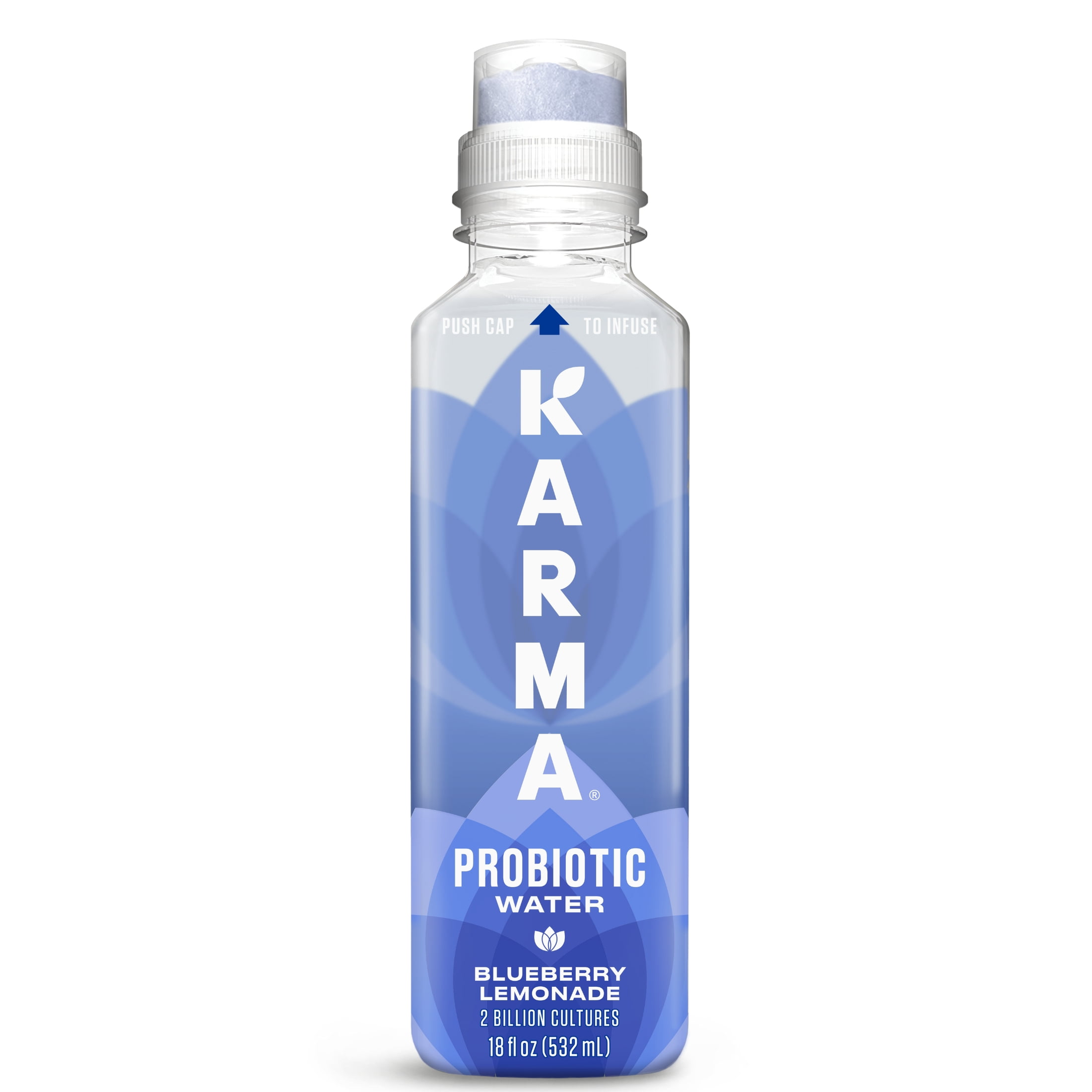 (5 pack) Karma Probiotic Water, Blueberry Lemonade, 18 fl. oz., 1 Count Bottle