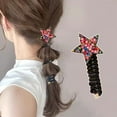 thumbnail image 4 of Herrnalise Star Braided Telephone Wire Hair Bands, 2024 New Phone Cord Straight Spiral Hair Ties, No Crease Elastic Coils, Multi Color Waterproof Spiral Phone Cord Hair Scrunchies Hair Coils, 4 of 9