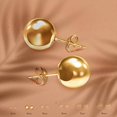 thumbnail image 3 of Pori Jewelers 14K Solid Gold Hollow Ball Stud Earrings – Women, 3 of 6