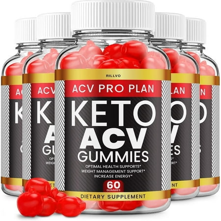 5 Pack ACV Pro Plan Keto Gummies - Advanced Formula Pro Plan ACV Keto Gummies with Apple Cider Vinegar Dietary Supplement 300 Gummies