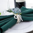 thumbnail image 1 of 6 Piezas Anillos de Servilleta-manualidades Románticas Servilletas Decorativas con Rosas, para El Día de San Valentín, Cena, Festival, Celeb Azul Sunnimix Servilletero, 1 of 8