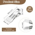 thumbnail image 2 of Paquete de 30 pinzas para ropa, clips de acero inoxidable de 2.17" con goma para colgar calcetines, toallas (blanco), 2 of 6