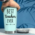 thumbnail image 5 of Teacher Tumbler - Best Teacher Ever Travel Coffee Mug Appreciation Gift for Teachers - 20oz Stainless Steel Tumblers Awesome Gifts for Birthday, Christmas, Graduation Day, Back To School, 5 of 6