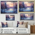 thumbnail image 4 of Designart "Purple River Winter's Reflective Charm II" Landscapes Framed Wall Art Decor - Traditional Purple Winter Landscape Living Room Framed Canvas Art, 4 of 6