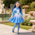 thumbnail image 5 of 2-Piece Blue Halloween Costumes Rise of Red Cosplay, Dress and Pants Outfit, Dress-Up Apparel for Anime Themed Party Events, 5 of 8