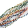 thumbnail image 4 of 10 hebras de cuentas redondas facetadas de vidrio electrochapado para joyería (50 piezas/hebra, colores mezclados), 4 of 6