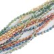thumbnail image 4 of 10 hebras de cuentas redondas facetadas de vidrio electrochapado para joyería (50 piezas/hebra, colores mezclados), 4 of 6