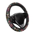 thumbnail image 6 of Uorisanigo Skull Furry Steering Wheel Cover for Women Floral Print Car Steering Wheel Cover Fuzzy Car Steering Wheel Protector 15 Inches Replacement Car Accessories Gift for Wife, 6 of 8