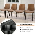 thumbnail image 5 of Set of 4 PU Cushion Seat Back Modern ‎Faux Leather Dining Chairs, Metal Legs for Kitchen Dining Room Side Chair, 5 of 6