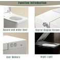 thumbnail image 4 of WinZo Square Smart Toilet with Tank Built-in,Square With Auto Flush, Rectagnle Heated Bidet & Drying, Night Light Convenient For Seniors, Luxury Bathroom Or Low Water Pressure Space (Glossy White), 4 of 6