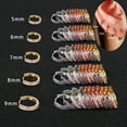thumbnail image 2 of Charm Small Huggie Hoops Pendientes para mujer Cartílago Dainty Rainbow Cubic Zirconia Silver Color Ear Rings Fashion Party Jewelry Tan Jianjun unisex, 2 of 2
