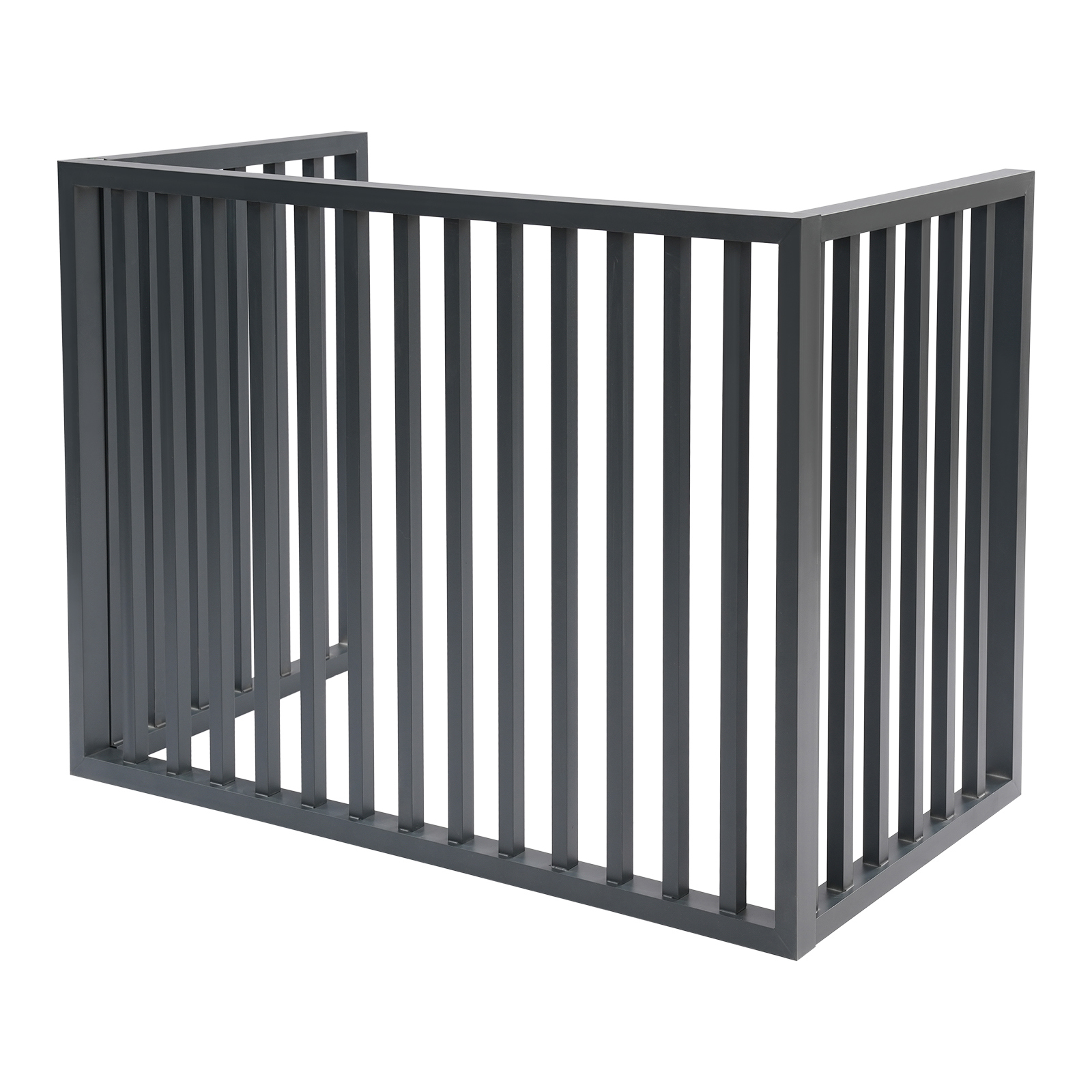 ToppiJoy 1.5P 3 Panels Air Conditioner Fence, Drill-Type Louvered Grille AC Unit Fence Outdoor, for Outdoor Trash Can, Dark Grey