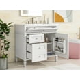thumbnail image 3 of 36'' Bathroom Vanity with Top Sink, Modern Bathroom Storage Cabinet with 2 Drawers and a Tip-out Drawer, Single Sink Bathroom Vanity, 3 of 9