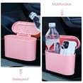 thumbnail image 6 of Leak-Proof Car Trash Can with Lid, Durable Auto Trash Bin, Multipurpose Organizer for Vehicle, Home, Office & Travel Accessories Pink, 6 of 10