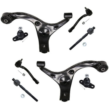 Detroit Axle - Front 8pc Control Arms Kit for 06-11 Kia Rio Rio5, Lower Control Arms Outer Inner Tie Rods Lower Ball Joints 2006 2007 2008 2009 2010 2011 Replacement