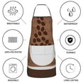 thumbnail image 6 of Easygdp Coffee Cafe Cup Apron Waterdrop Resistant with 2 Pockets,Oil Resistant Cooking Kitchen Chef Apron for Women Men, 6 of 7