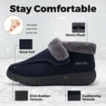thumbnail image 3 of FitVille Men's Extra Wide Warm Slip-on Snow Boots Lightweight Winter Boots With Adjustable Closures For Swollen Feet Diabetic Boots For Men, 3 of 6