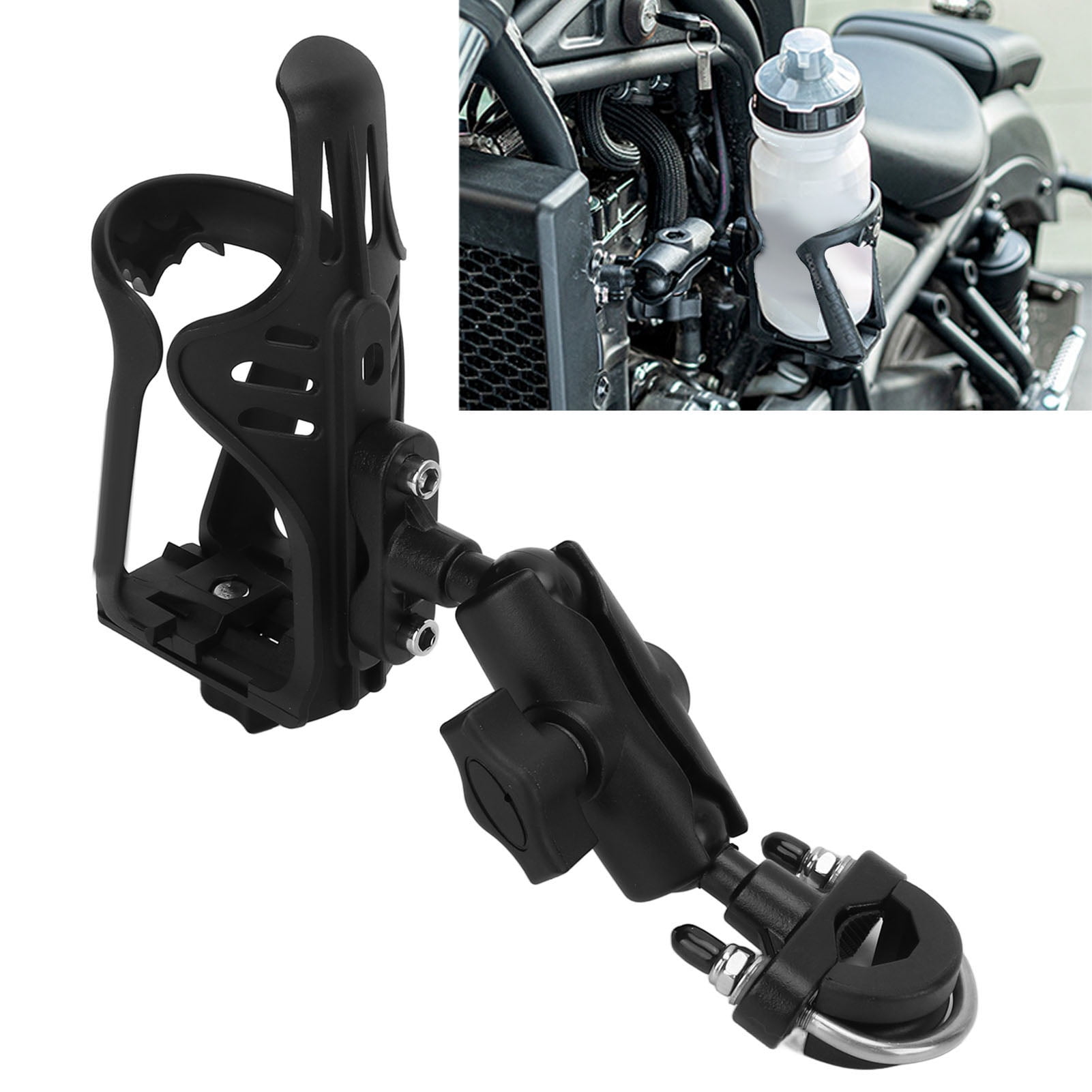 Fyydes Bike Water Bottle Holder,Motorcycle Drink Holder Universal Joint