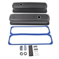 thumbnail image 3 of NEWZQ Tall Aluminum Finned Center Bolt Vortec Valve Covers Black for Chevy 5.0L & 5.7L 283 350 450, 3 of 7