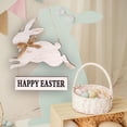 thumbnail image 3 of Happy Easter Sign Bunny cadena colgante Placa de madera decorativa para delantero de la casa Favores de fiesta, 3 of 6