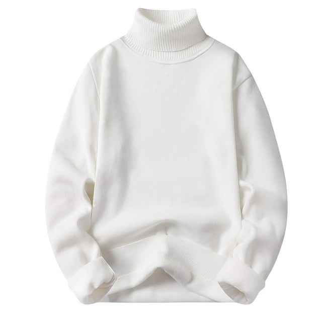 JMYHOAM Sweaters for Men Pullover Solid Color Oversized Sweaters Knit Choker Base Layer Sweater,M-XXXXL