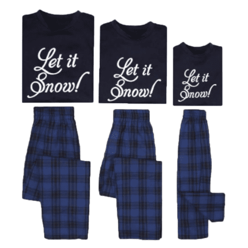 Navy Blue Letter Family Matching Christmas Pajamas Womens Mens Kids Xmas Long Sleeve Tracksuit Photography Sleepwear Nightwear