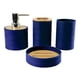 thumbnail image 1 of Juego de 4 accesorios de baño, soporte para cepillo de dientes, decoración para baño, jabón azul oscuro, 1 of 9