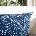 thumbnail image 4 of SAFAVIEH Valenti Bohemian Medallion Pillow, 12" x 36", Blue/White, 4 of 5