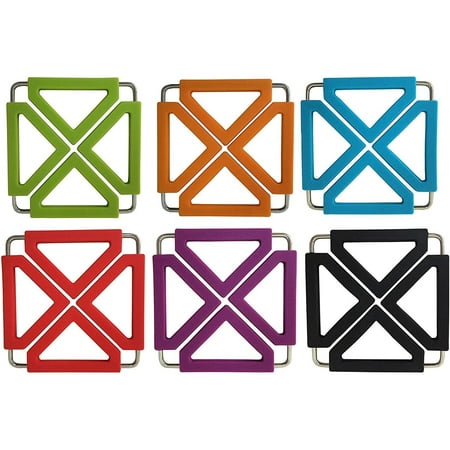 

Kitchen Robust. Foldable silicone coasters. expandable. collapsible. square