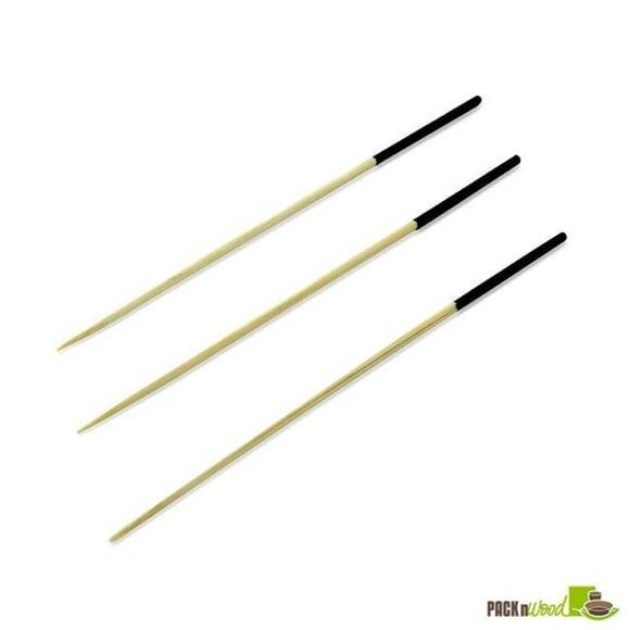 Packnwood 210BBBLK90 3.5 in. Black End Bamboo Pick